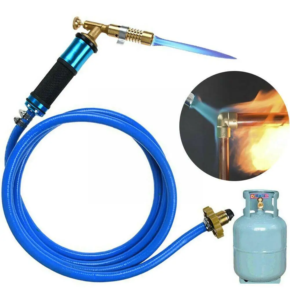 Liquefied Gas Welding Torch Kit With Hose Welding Gun Welding Equipment For Soldering Propane Cooking Brazing Heating Light L3G6