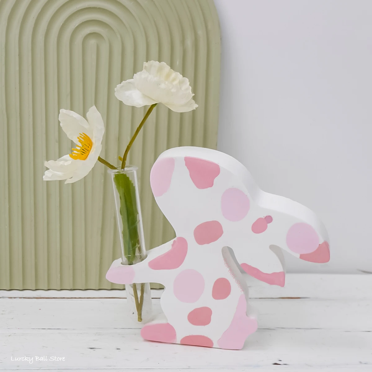 DIY Rabbit Shape Hydroponic Vase Silicone Mold New Resin Plant Stand Plaster Concrete Test Tube Flower Pot Molds Home Decor silicone mold