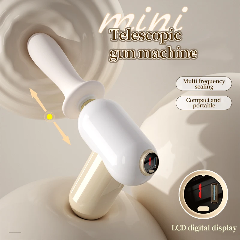 Telescopic Gun Electromechanical Simulation Phallus Female Masturbation Prop Automatic Pumping and Inserting Sex Toy