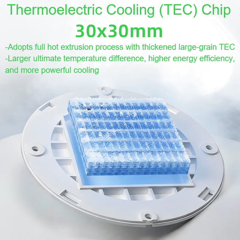 27W 고출력 휴대폰 쿨러 공기 흡입 냉각 30x30mm TEC 칩 1060 알루미늄 핀 RGB 마그네틱 휴대폰 방열판 (게이밍용)