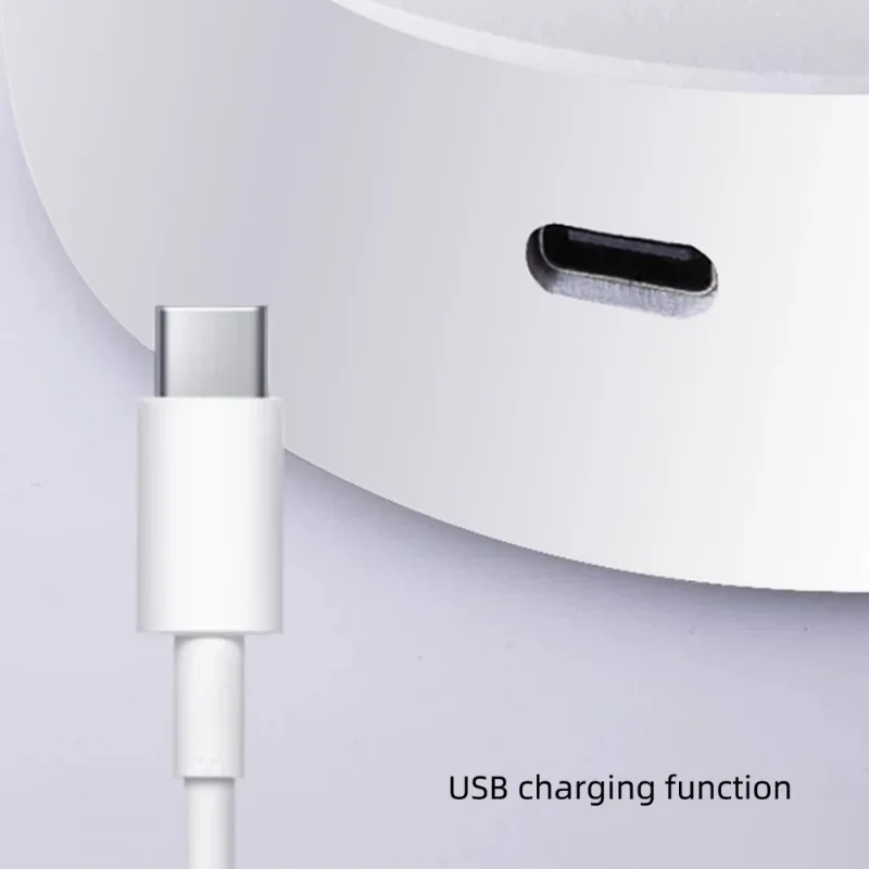 USB 충전식 LED 무선 벽 조명, 터치 스위치, 블랙 화이트 자석, 밝기 조절 침대 옆 램프, 독서용