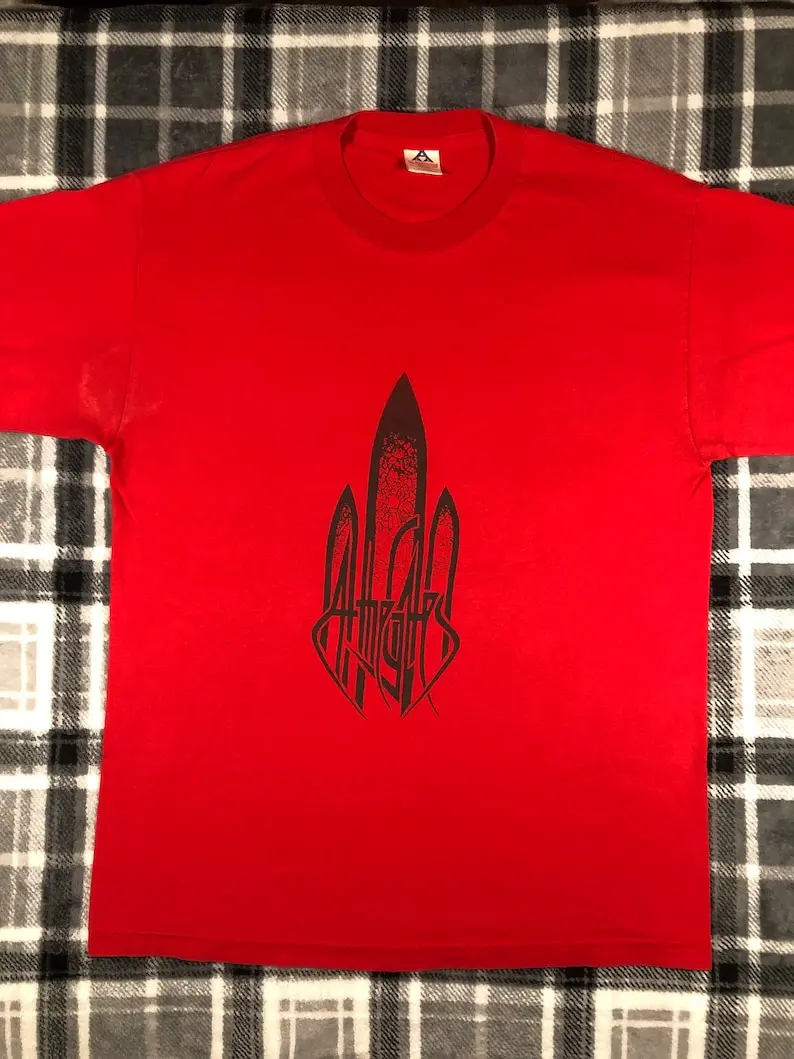 At The Gates Vintage Anni '90 Rosso In Cielo È Il Nostro Classico Svedese Melodic Death Metal Rock Band Album T Shirt Taglia L