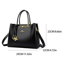 Sacs à Main de Luxe en Cuir Souple pour Femme, Sacoche de Styliste à 3 Couches, à Bandoulière, de Grande Capacité, Fourre-Tout de Shopping 4