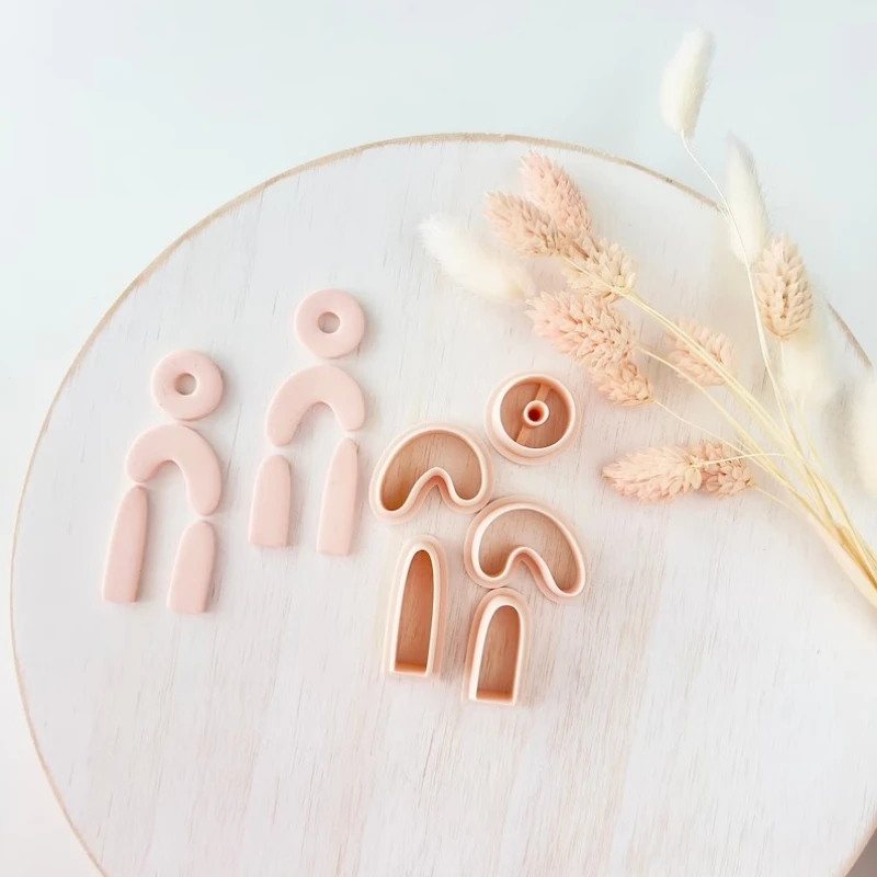 Y2k Style Soft Pottery Earrings Polymer Clay Molds DIY Future Style Earring Jewelry Cutters Handmade Jewelry Pendant Making Tool