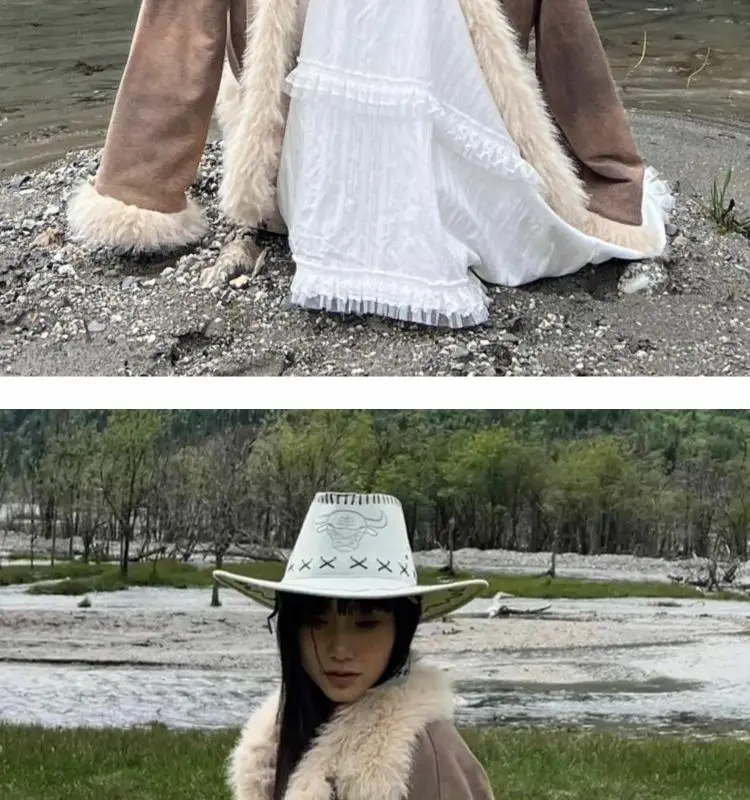 Lamb Wool Fur one Cotton-Padded fUR Coat 2024 Winter Fatty Senior Sense Plus Cashmere Thick Cotton-Padded Coat Jacket Zichao X4