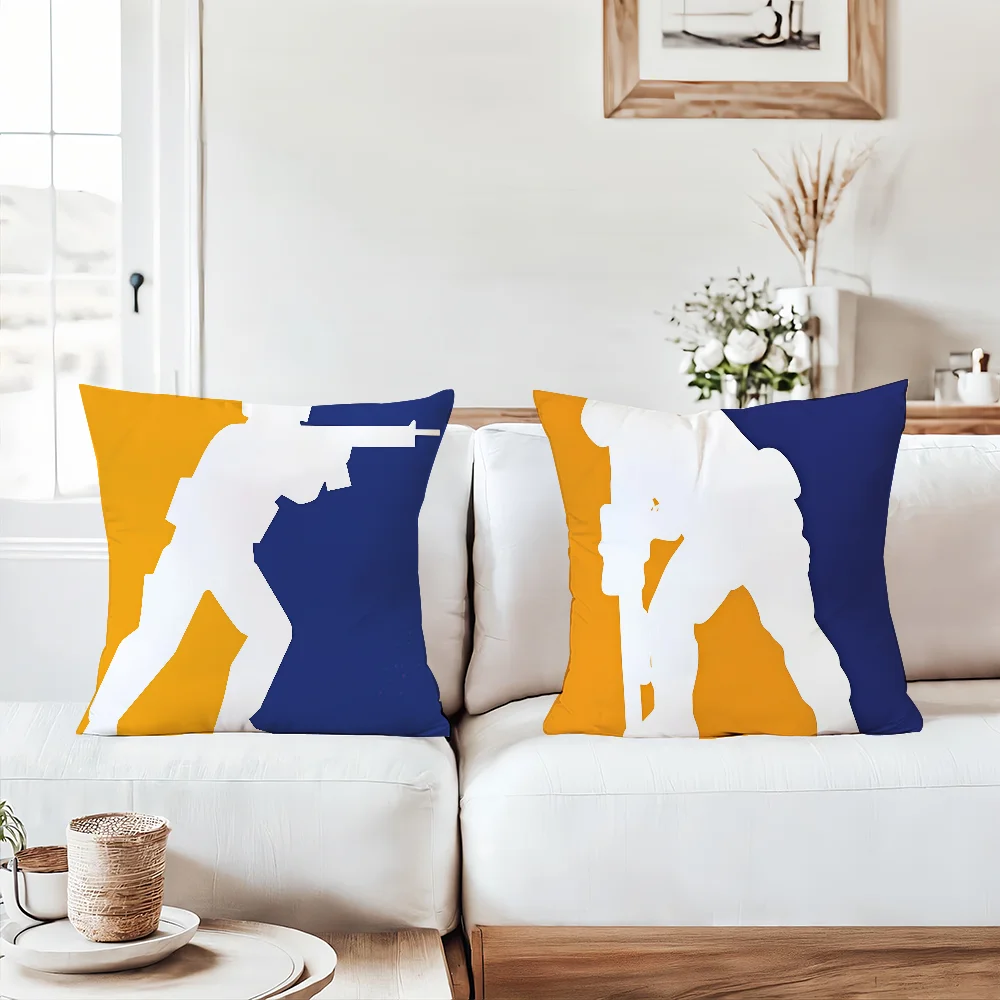 핫 게임 C-Counter-Strike 2 CSGO 베개 케이스 침실 거실 자동차 홈 장식에 적합