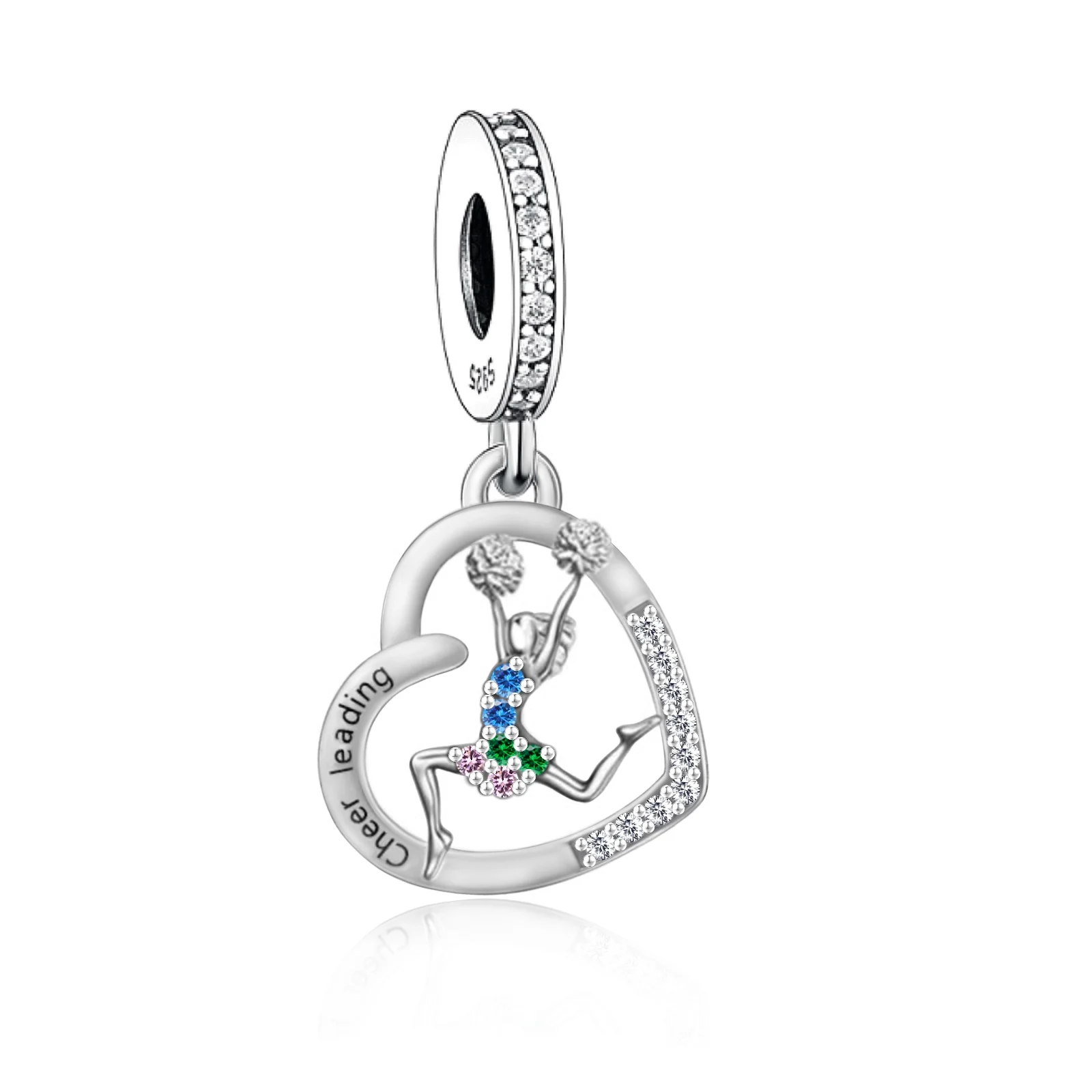 FC Jewelry Fit Original Pan Charms Bracelet 925 Sterling Silver Love Swimming Swimmer Bead For Making Coach Daughter Berloque 4