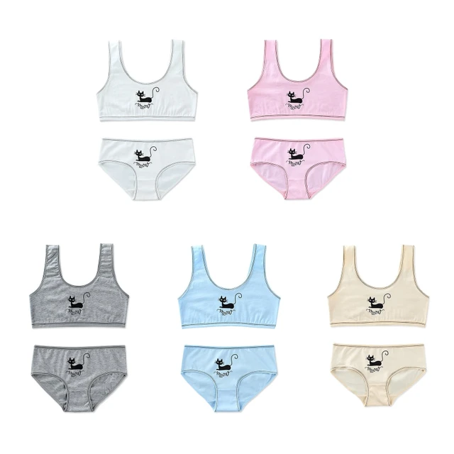 4pcs/set Lace Cotton Young Girls Training Bra Kids Vest Teens Teenage  Underwear Children Bras for 8 9 10 11 12 13 14 years old