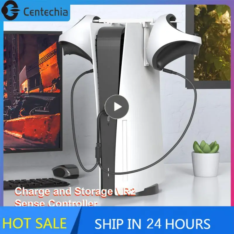 Rack Di Stoccaggio 2 In 1 Per Ps5-Vr2 Per Vetro Vr2 Per Stazione Di Montaggio Ps5/Ps Per Supporto Per Controller Di Gioco Ps5/Ps Vr2 Bianco