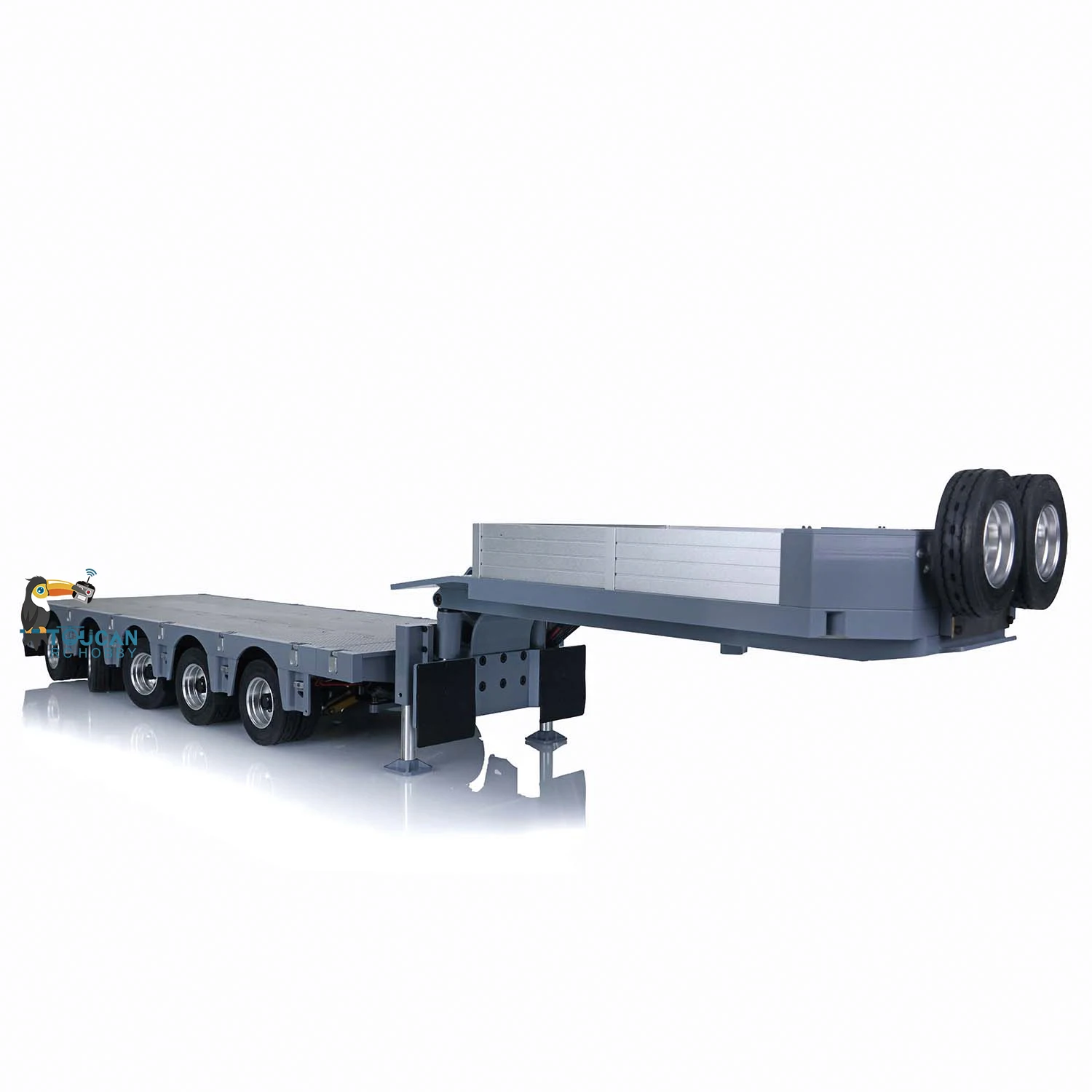 

5Axle 1/14 Metal CNC Heavy Steering RC Trailer Sticker For Tamiyaya RC Tractor Truck DIY Loader Excavator Dozer Tank TH20433