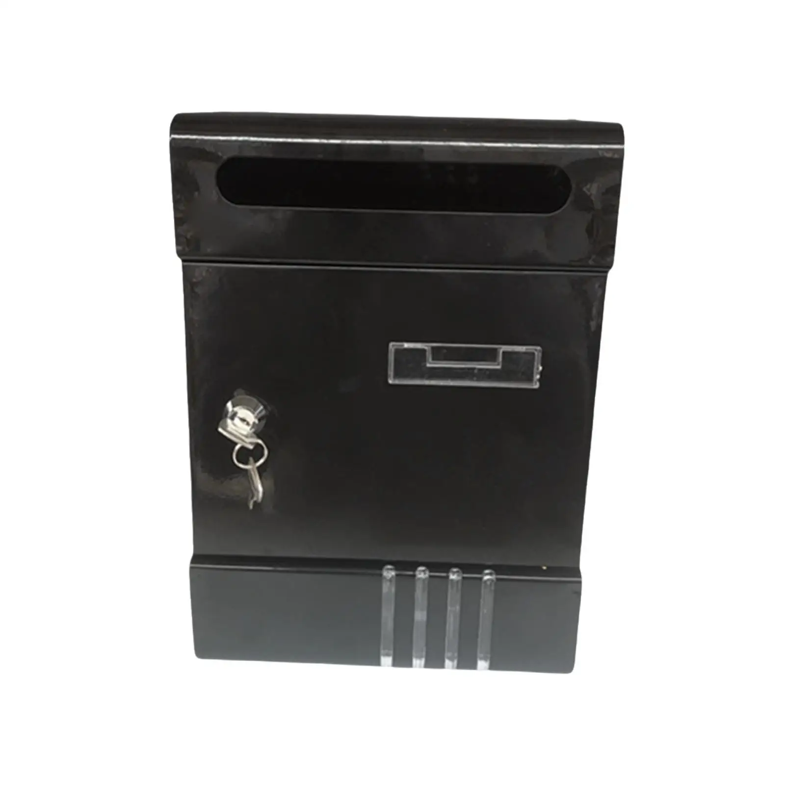 Locking Wall Mailbox Outdoor Mail Box with Slot Multipurpose Waterproof Metal Drop Box for Envelope Large Capacity