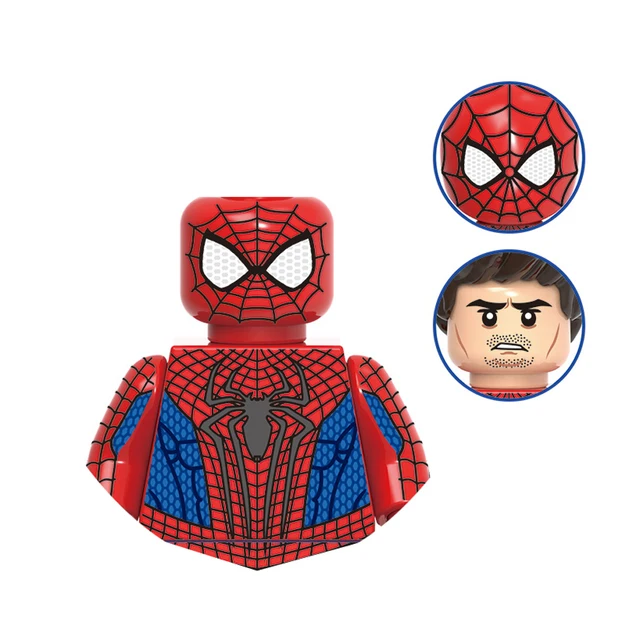 Brand DISNEY Spiderman Spider-Gwen Building Block Doctor Octopus Mysterio Miles Morales Lizard Electro Action Figure Kid Toys M-X1839