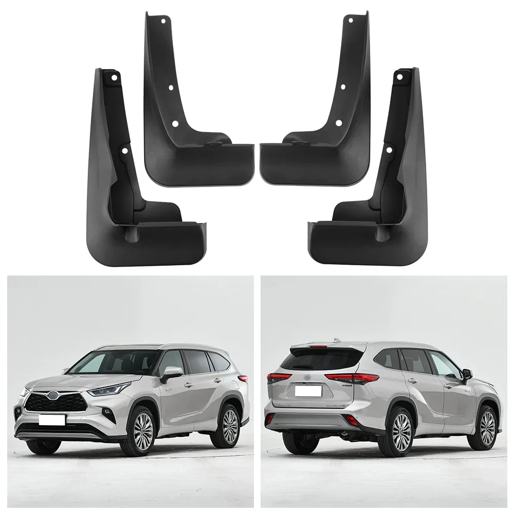 4 Pcs Mud Flaps For 2020 - 2023 Toyota Highlander Front & Rear Splash Mud Guards 4 Pcs Mud Flaps For 2020 - 2023 Toyota Highlander Front & Rear Splash Mud Guards