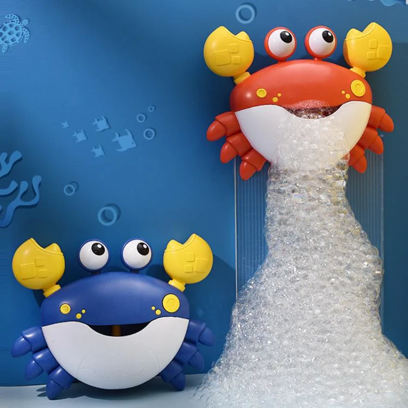 

Kids Bath Toys Bubble Machine Crabs Frog Music Baby Bath Toy Bathtub Soap Automatic Bubble Maker Baby Bathroom Toy for Children