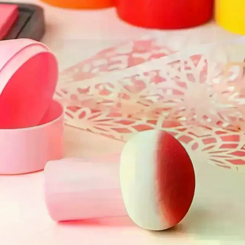 5pcs Colorful Stencil Brush Set With Handles Ink Applicator For Scrapbooking, Card Making, Arts Crafts Wet Dry Gourd Sponge DIY