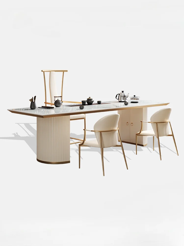 

Светильник роскошный большой чайный столик и чайник для воды, встроенная каменная тарелка, набор чайного столика кунг-фу