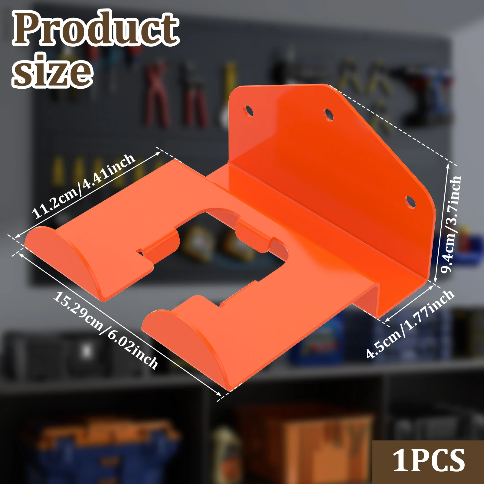 Heavy duty Wall Mounted Rack for Trimmer Rust Proof Garage Garden Power Tool Hanger Organizer Holder Chainsaw Storage