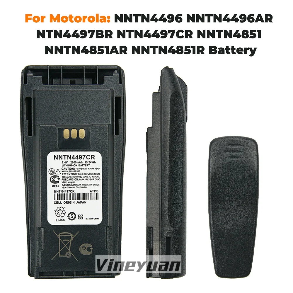 10PCS 2600mAh NNTN4497CR NNTN4497 High Capacity Li-ion Battery For Motorola CP040 CP140 CP150 CP160 CP180 DEP450 XiR P3688 Radio 6