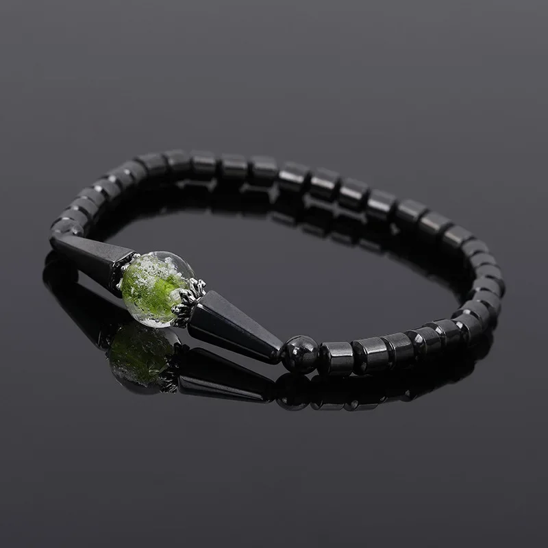 Tobillera de hematita para pérdida de peso, pulsera magnética de piedra biliar negra, terapia, artritis, alivio del dolor, cuidado de la salud, joyería Unisex