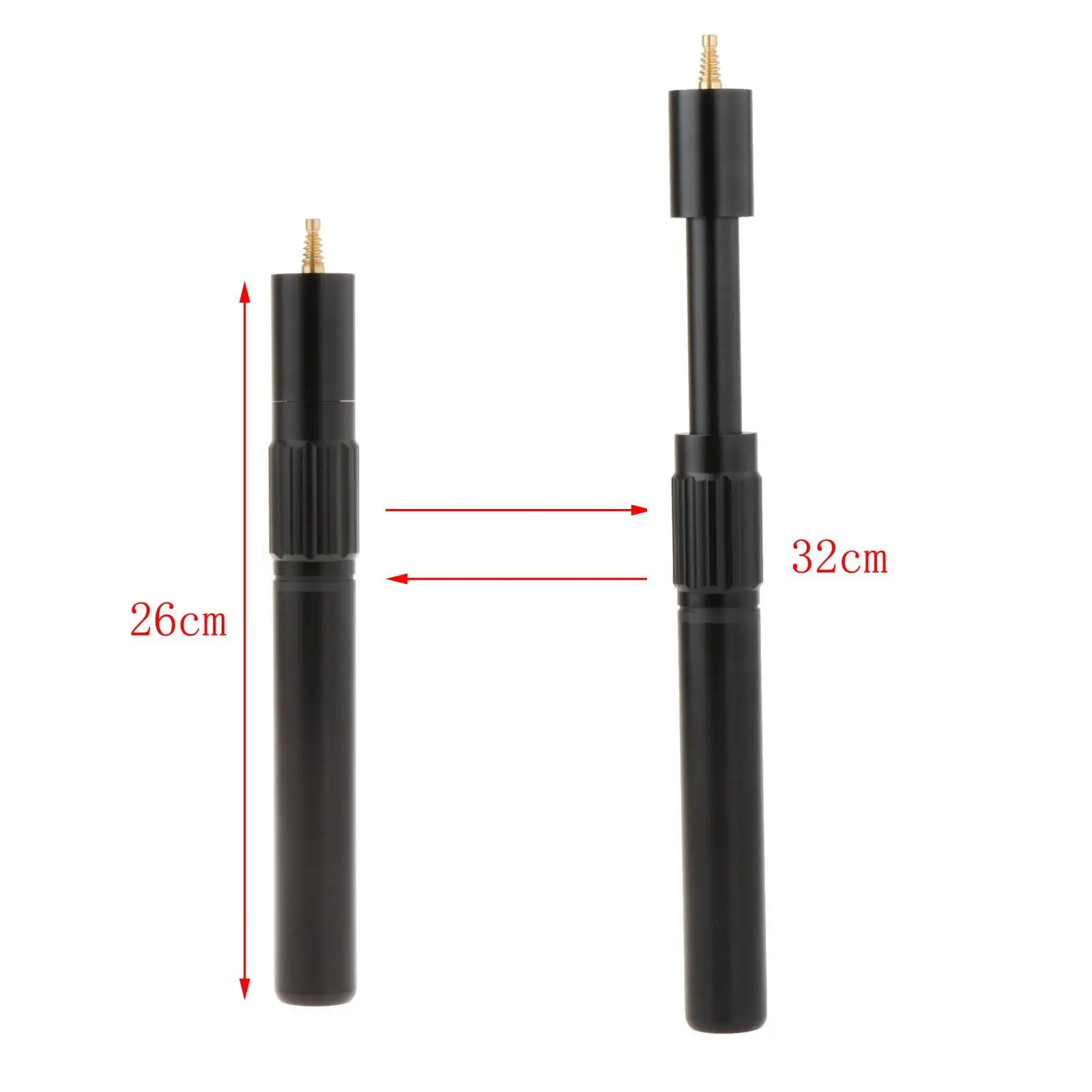 Telescoping Billiard Cue Extension Aluminum Alloy Pool Cue Extension Rod Attachment