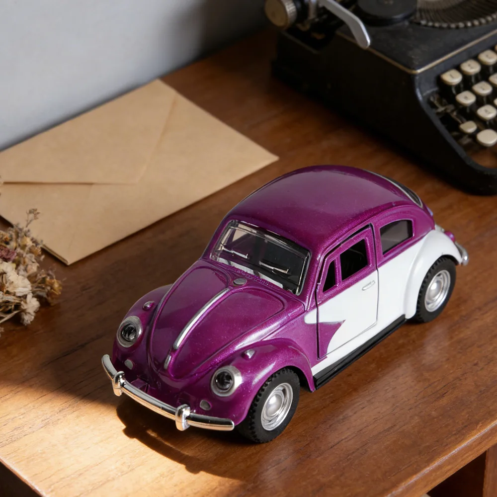 Retro beetle diecast car model set all 4 styles