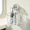 Light Luxury Style Glacier Pattern Suction Cup Shelf,Bathroom Suction Cup Storage Rack,Punch Free Sorting Box 2