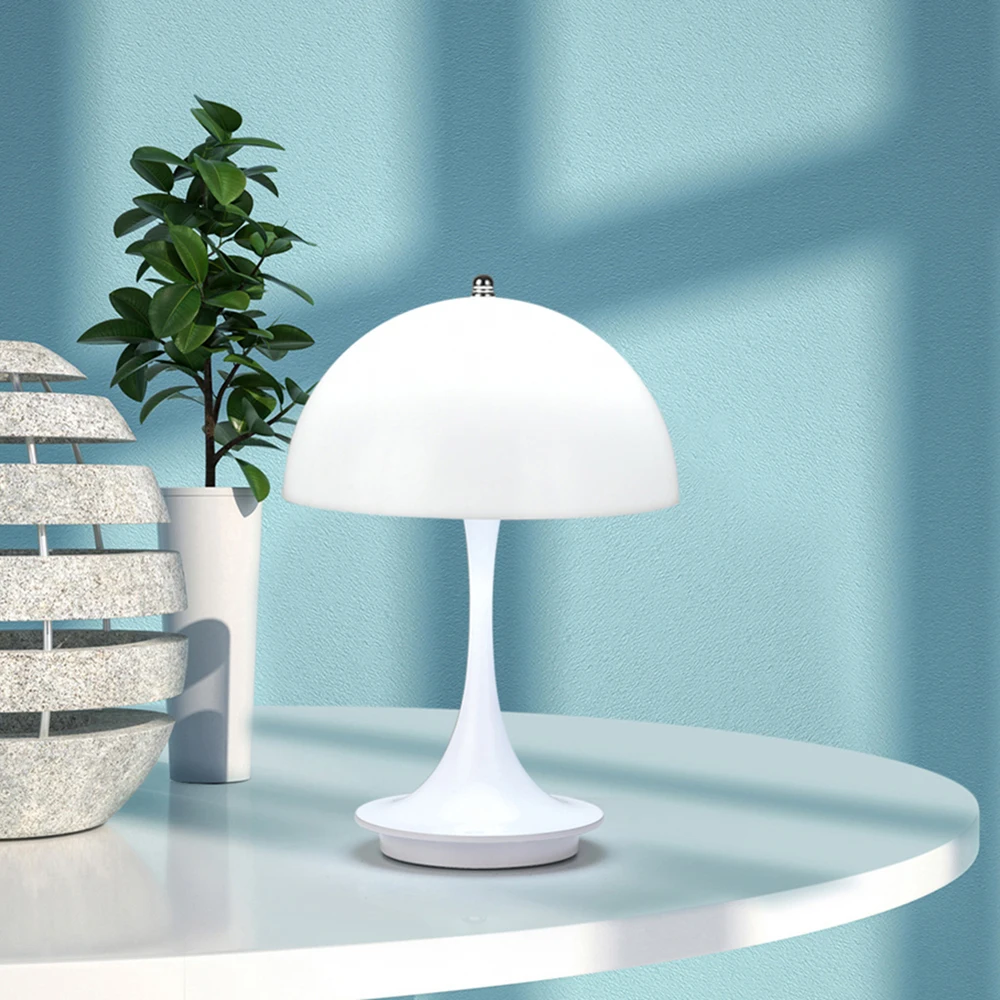 Mushroom table lamp PC luminous lampshade rechargeable desk lamp bedroom bedside decorative night light 3