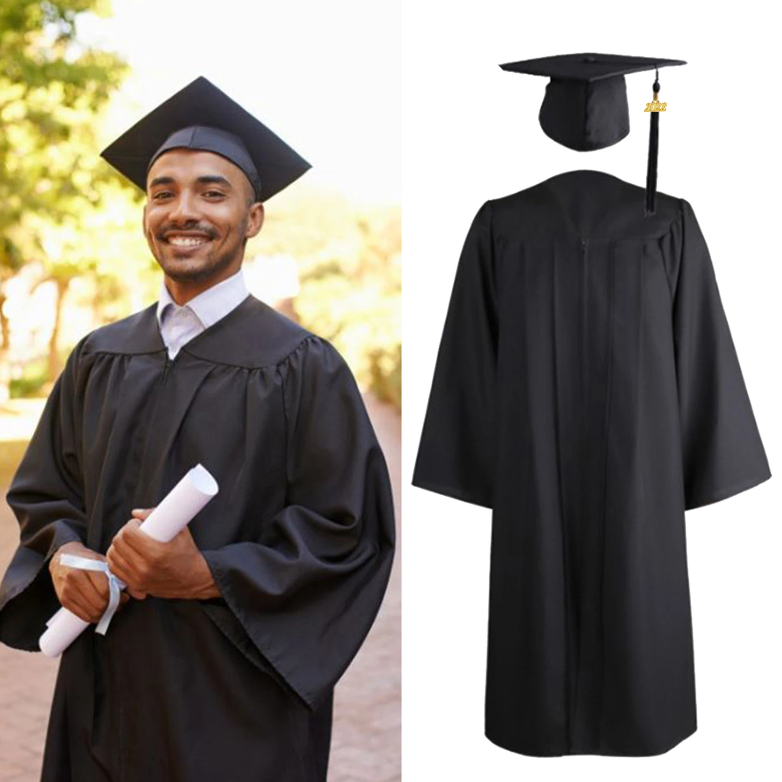 Annhiengrad Unisex Adult Matte Graduation Gown Cap with Tassel 2020, 13  Colors