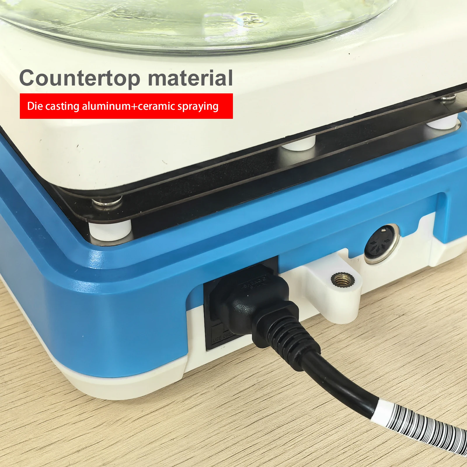 Magnetic Hotplate Stirrer 100 -2000 RPM Heating Power with Casting Aluminum and Ceramic Spraying Hot Plate ,500W,6L