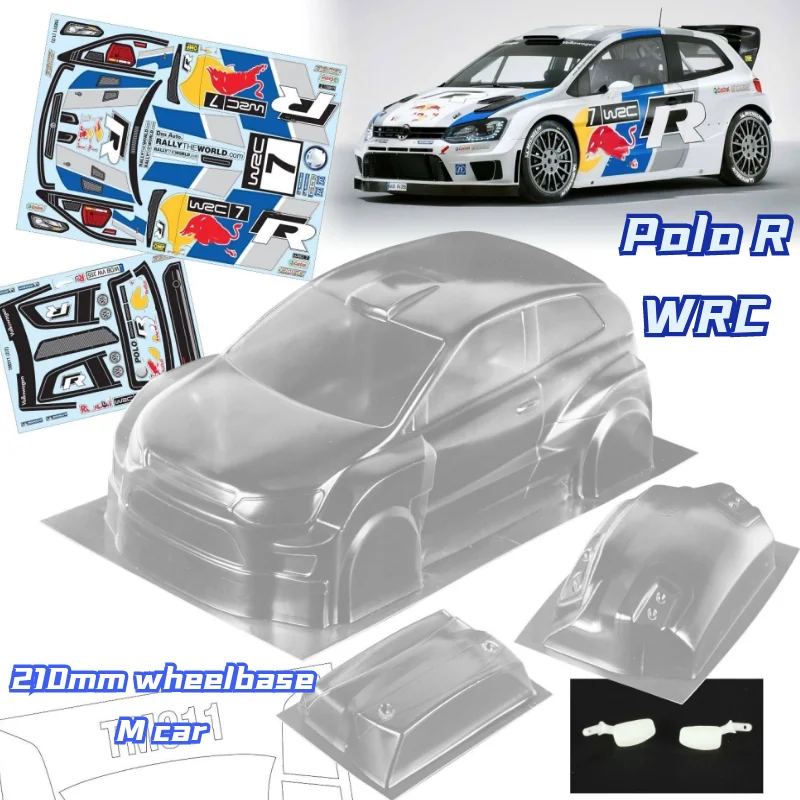 1Set Polo R Wrc 1/10 1:10 M Car Pc Body Shell 210Mm Interasse Trasparente Clean Rally Rc Drift Body Shell Per Rc Carten M Car