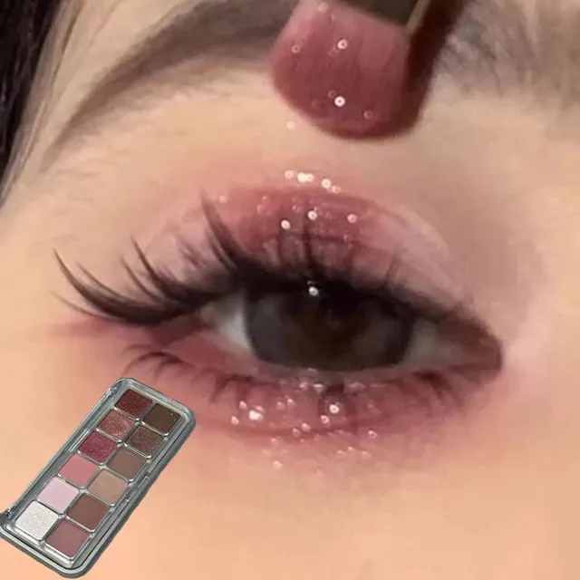 59185-ee5926.jpg Sexy Rose Wine Red Brown Glitter Eyeshadow Saturation Soft Matte Grey Pink 12 Color Eye Shadow Makeup Palette Eye Contour Makeup