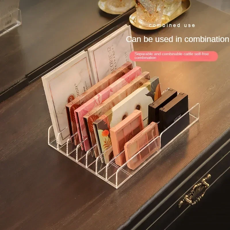 DVD/CD Organizer,Eyeshadow Palette Storage Tray Cosmetics Rack Makeup Tools Compartment Holder Sunglasses Storage Shelf 4