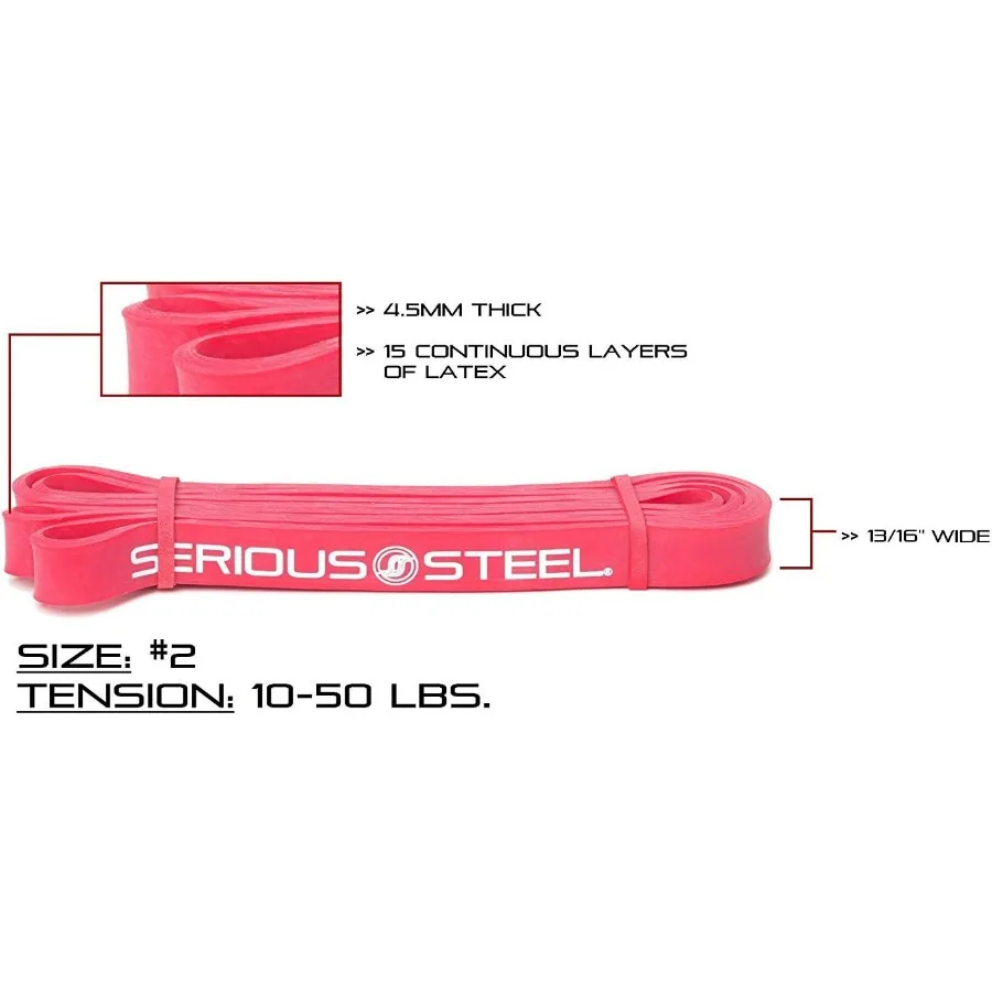 41" Assisted Pull-up Band, Heavy Duty Resistance Band Sets, Stretching, Powerlifting, Resistance Training and Pull Up Assistance