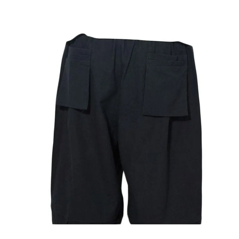 Summer Men Linen Loose Shorts Nylon Ethnic Style Trousers Trendy 9-inch Pants Cotton Polyester Fiber Adult Casual Pants