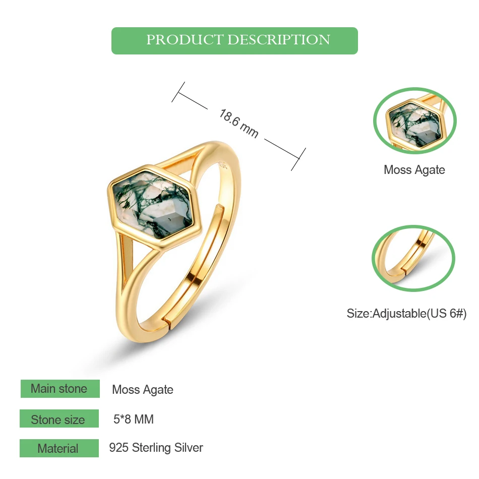 WES 925 Sterling Silver Moss Agate Ring for Woman Luxury Wedding Jewelry Gemstone 5*8mm Party Wedding Gifts Fine Jewelry Trendy WES 925 Sterling Silver Moss Agate Ring for Woman Luxury Wedding Jewelry Gemstone 5*8mm Party Wedding Gifts Fine Jewelry Trendy