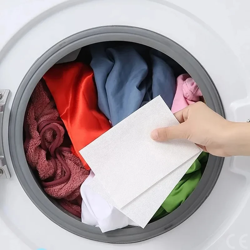 Laundry Tablets 50 PCS/Bag Laundry Paper Absorption Washing Accessories Anti-Staining Clothes Sheets Anti-String Mixing Color