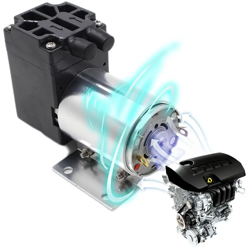 Dc 12V Motor Mini Vacuümpomp 6W Mini Elektrische Vacuüm Zuig Luchtcompressor Lage Ruis Onderdruk Zuigpomp Zuigkracht