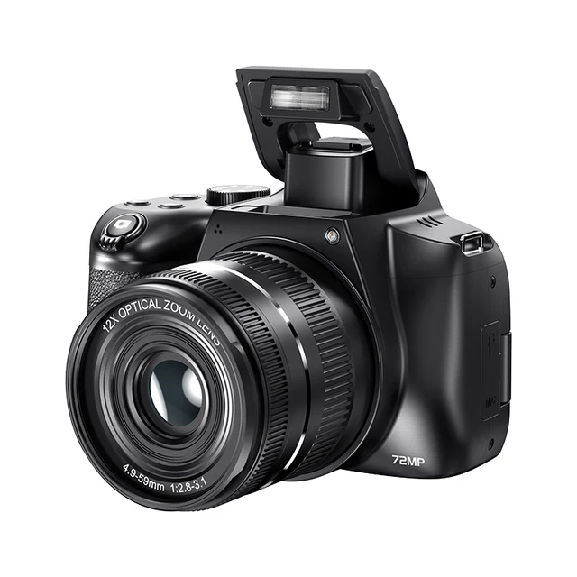 With Flip Screen 4K s For Photography, 12X Optical Zoom 72MP