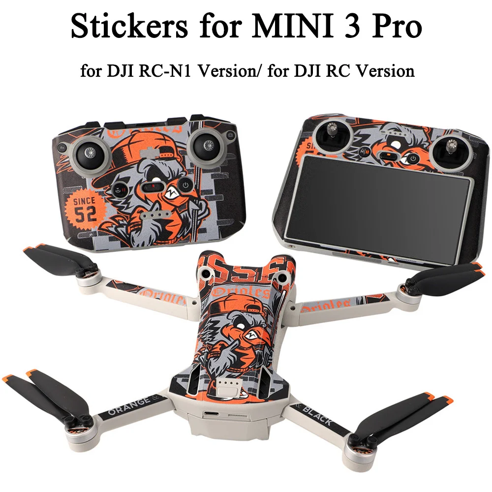 For DJI Mini 3 Pro Sticker With Screen Remote Control Film PVC Waterproof Anti-Scratch Film For DJI Mini 3 Pro Sticker Accessory