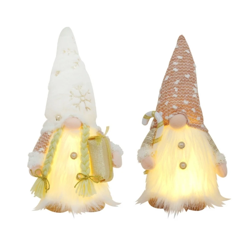 

Christmas Led Gnome Plush Elf Ornament Desktop Decor Crafts