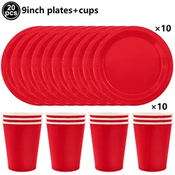 Vibrant Red Party Tableware Set for Celebrations and Events (SKY BLUE)
