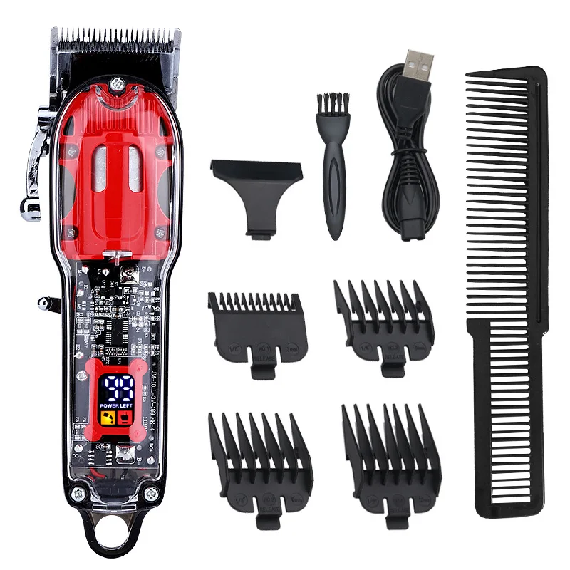 

Resuxi JM-200 Manufacturer Professional Barber Clipper Adjustable Best Haircut Machine Cordless Hair Trimmer Clipper Transparent