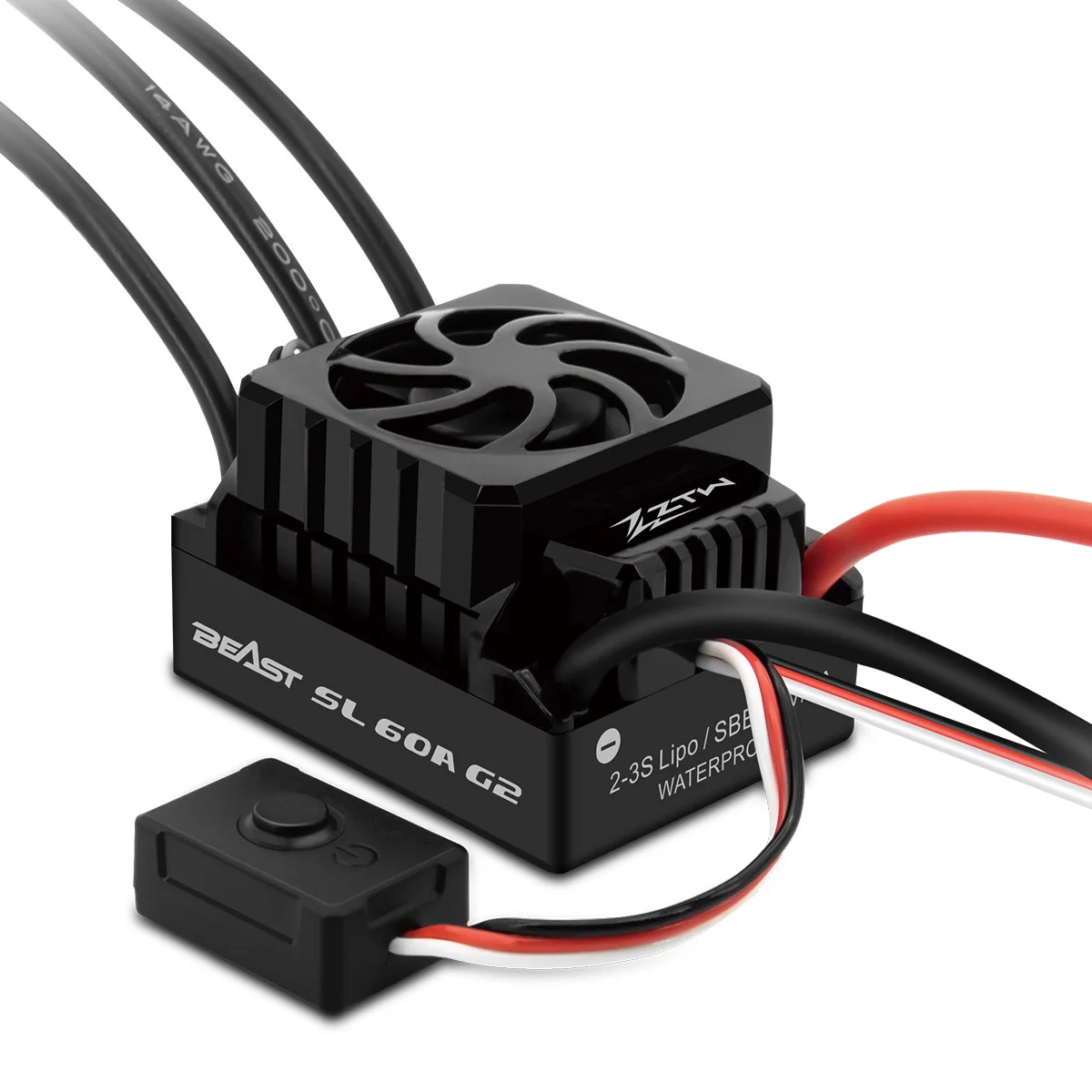 Ztw Beast Sl 50A/60A Esc G2 Impermeabile 2-3S Con 6V/3A Bec Regolatore Di Velocità Senza Spazzole A 32 Bit Per Buggy Per Camion Rtr Per Auto 1/10 Rc