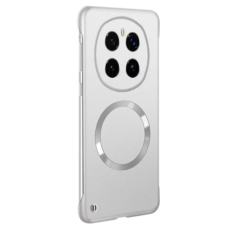 Sleek Matte Metallic Frameless Case with Magsafe - Anti-Fingerprint Hard Shell