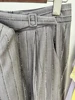 Women Pants Two Piece Sets Women Gray Rhinestone Single Button Blazer + Sparkle Striped Diamonds Pants Suits Evening Party Club 5