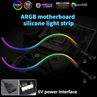 ไฟ LED นีออนดิจิตอล OGXLED สำหรับตกแต่งเคสคอมพิวเตอร์ แถบไฟ LED ARGB 5V 3PIN AURA Addressable Sync 1