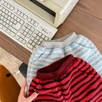 ملابس أطفال شتوية من LILIIGIRL 2025 سراويل مخططة للفتيات وبطانة من الفرو سراويل للأولاد دافئة على الطراز الكوري سراويل سميكة للأولاد 4