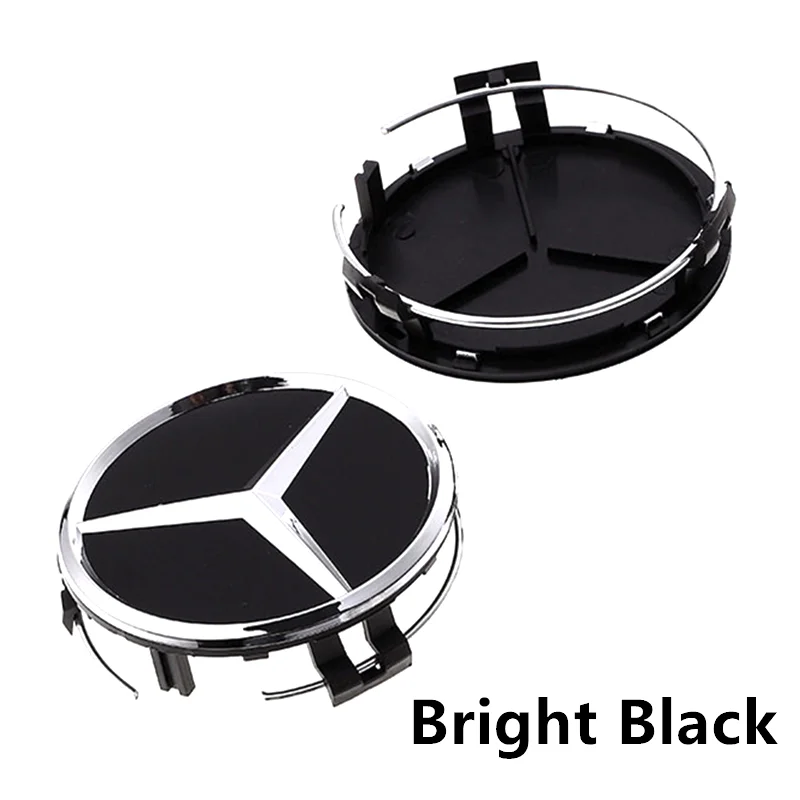 Wheel Center Caps 4pcs 56mm 60mm 68mm 75mm 3Pin Mercedes Benz Car Rim Hub Caps Emblem W202 W220 W213 W210 W164 E200 E260 E300