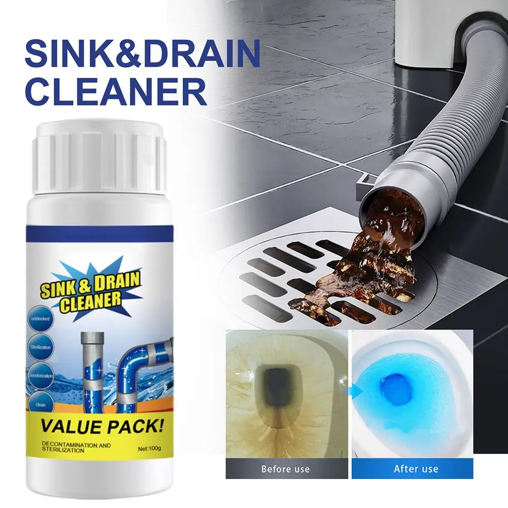 Acssart Sink and Drain Cleaner Wild Tornado Sink and Drain Cleaner Fast Foaming for Kitchen & Pipes