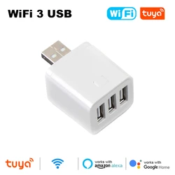 Tuya Smart WiFi/Zigbee Micro USB Power Adaptor with Voice Control and Scheduling - 5V (WiFi 3 USB)